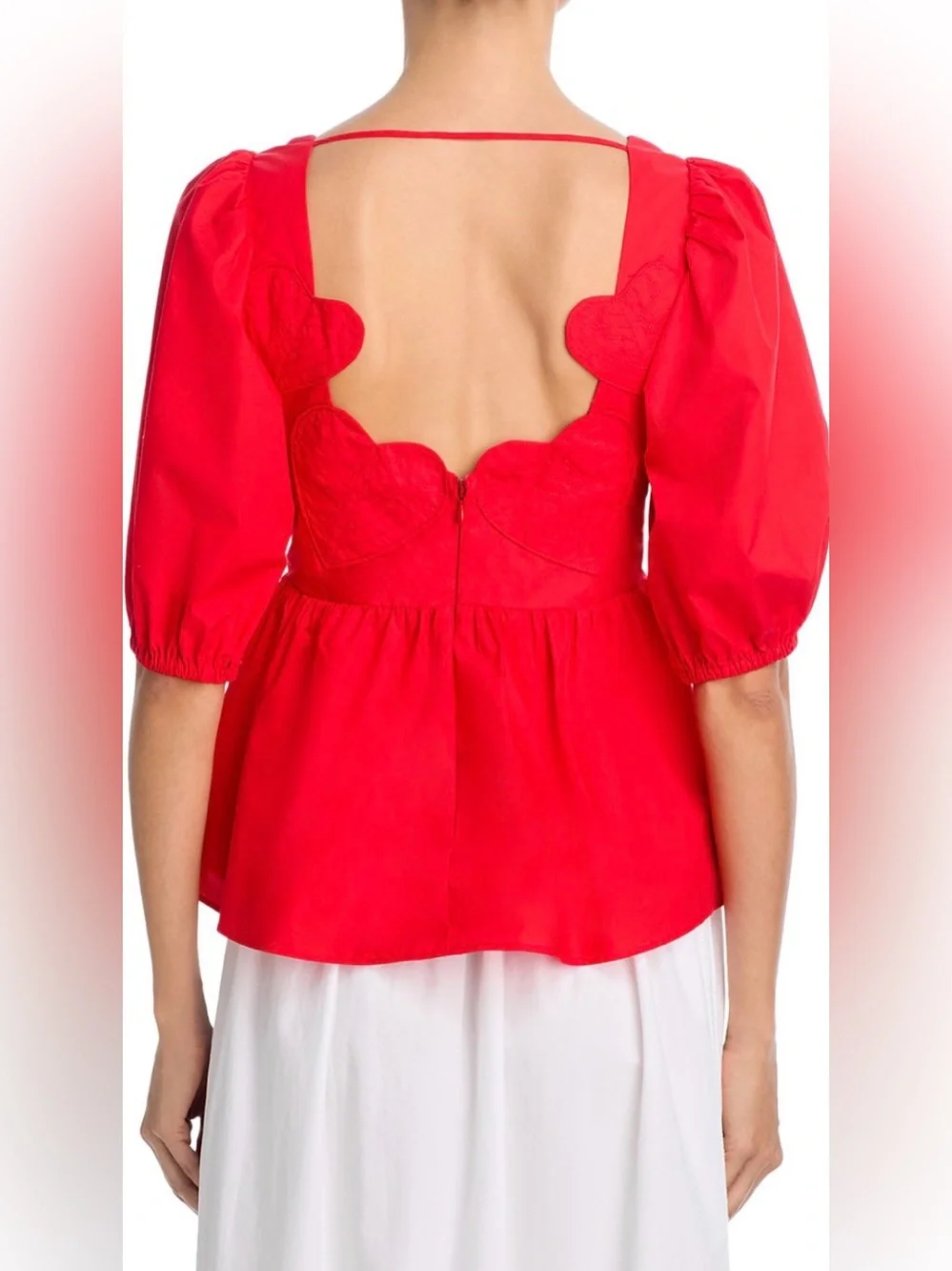 FARM Rio Heart Appliqué Blouse